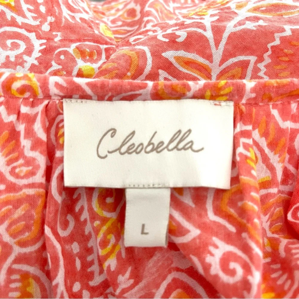 Cleobella Layla Organic Cotton Blouse in Blossom Block Print Size Large - Picture 7 of 11